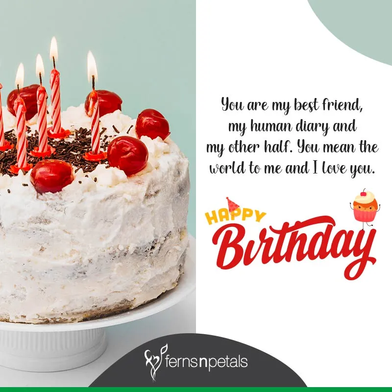 birthday quotes for best friend with cake