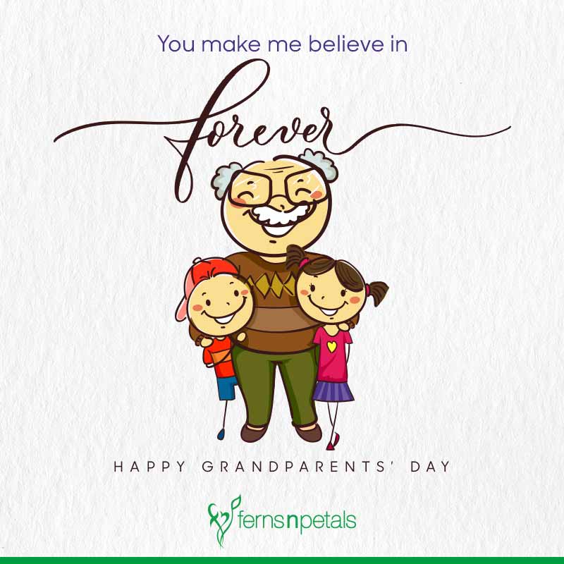 Happy grandparents day card poster Royalty Free Vector Image